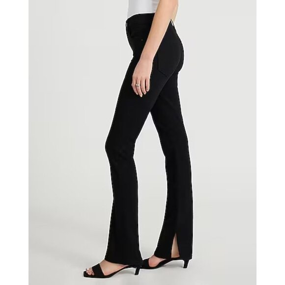 Express Skyscraper Mid-Rise Jeans Women 2R Hyper Stretch Vented Inside Hem Black - Picture 16 of 16
